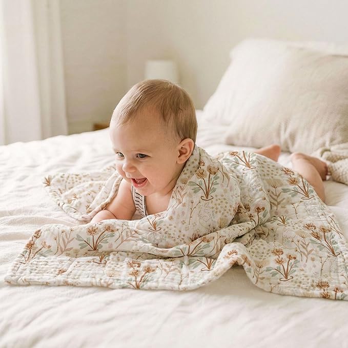 GLLQUEN BABY Muslin Swaddle Blankets,3-Pack Receiving Blankets for Newborn Boys and Girls,Baby Swaddle Blanket Unisex,Summer Baby Blanket,Baby Essentials, Registry & Gift, 40 x 38 inches