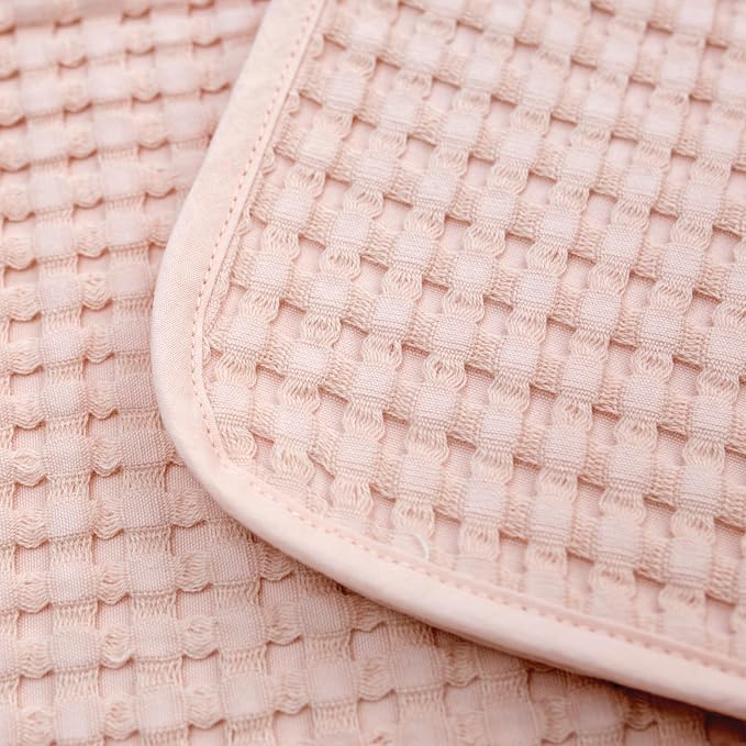 lulujo Soft Cotton Baby Blanket, Waffle Weave