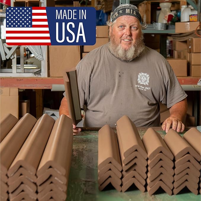 Cardinal Gates KEPK Large Hearth Pad Kit - Fireplace Baby Proofing - Adhesive Backed Fireplace Bumpers for Babies - 12.5 Feet of Padding with 3 Straight Pieces & 2 Corners - Made in The USA - Black