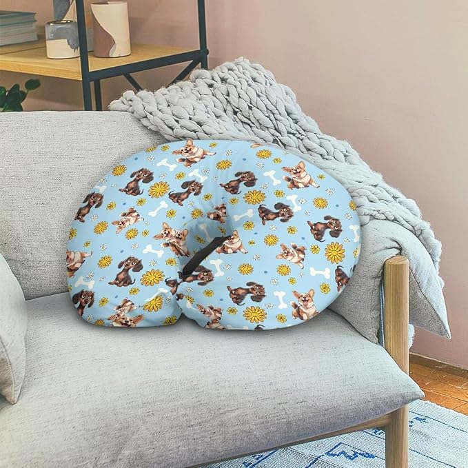 Puppy Nursing Pillow Cover Breast Feeding Pillow Covers 1 Pack for Breastfeeding Pillow Soft and Cozy Fits Snug On Infant Breastfeeding Pillow Slipcover Cover Only