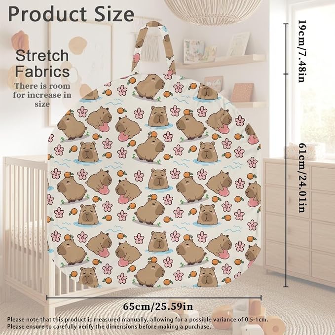 Capybara Nursing Pillow Cover Breathable Breastfeeding Pillow Slipcover Fits Nursing Pillow Super Soft Snug Positioners for Baby Boy Baby Girl Support for Breastfeeding Bottle Feeding