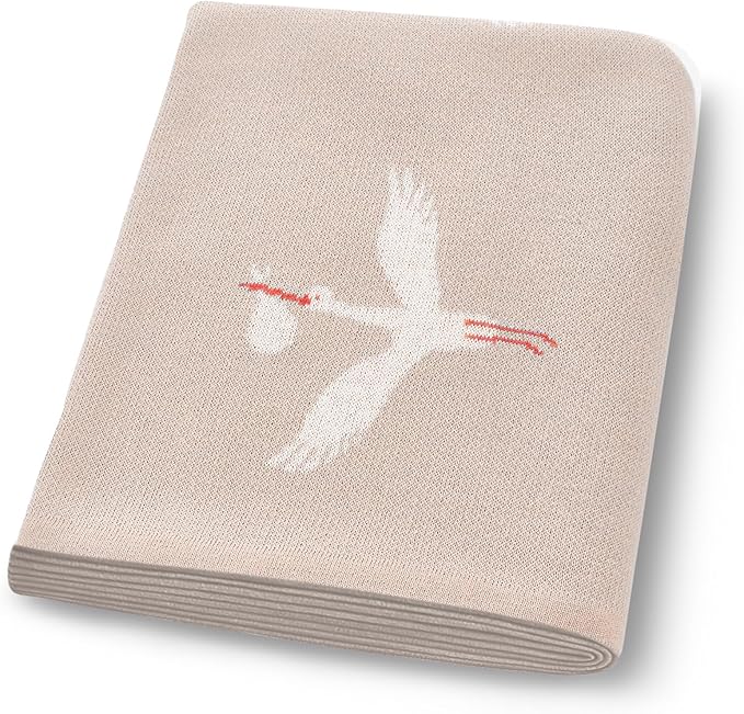 Receiving Baby Blanket,100% Luxury Cotton Knit Baby Blanket,Lightweight Cozy Neutral Swaddling Blanket for Newborns,Boys & Girls,Infant and Toddler