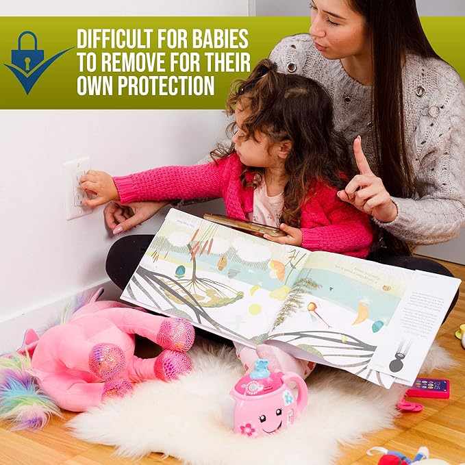 Clear Outlet Covers (50 Pack) Value Pack ??Baby Safety Outlet Plug Covers ??Durable & Steady ??Child Proof Your Outlets Easily