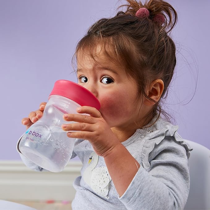 b.box Toddler Training Cup: Free Flow Opening, Great Transition from Sippy to Big Kid Cup. BPA Free, Dishwasher safe. Ages 12+ months (Lemon, 8oz)