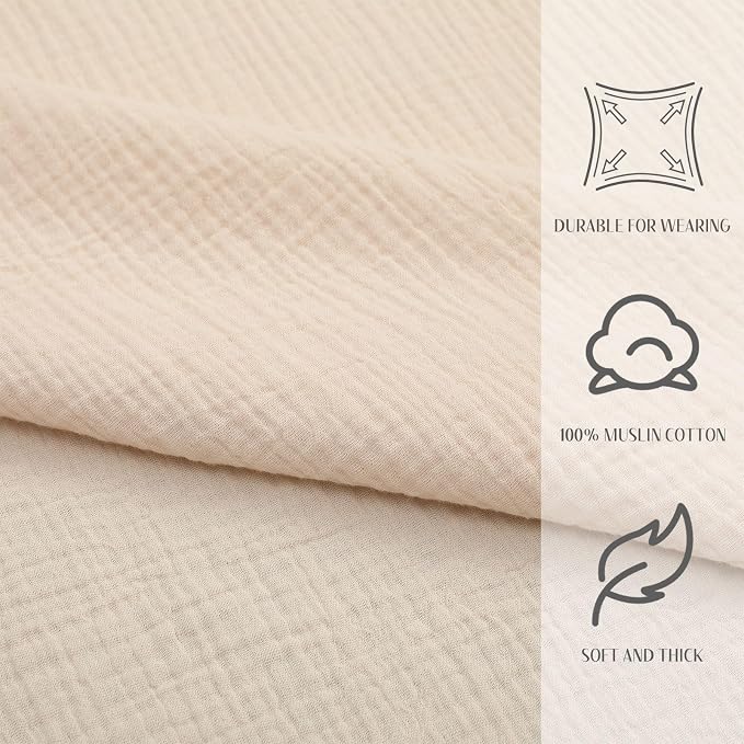 Frienda Muslin Hooded Beach Towel for 3-6 Years Kids Soft Muslin Bath Poncho for Baby Absorbent Fast Drying Blankets for Boys Girls Newborns Toddler Beach Pool Bath Essentials(Khaki)