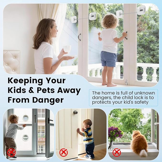 1PC Fridge Lock with Code, Refrigerator Locks, Cabinet Locks Baby Proofing, Combination Lock for Refrigerator, Freezer, Closets, Cabinets, Drawers, Doors and Windows, NO Drilling