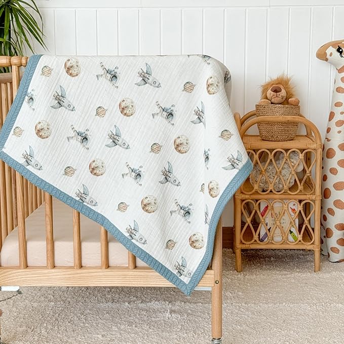 Mouliss Personalized Baby Blanket with Name ??Handmade 100% Organic Cotton Newborn Gift | Custom Knit Blanket for Boys, Girls, Kids & Baby Showers