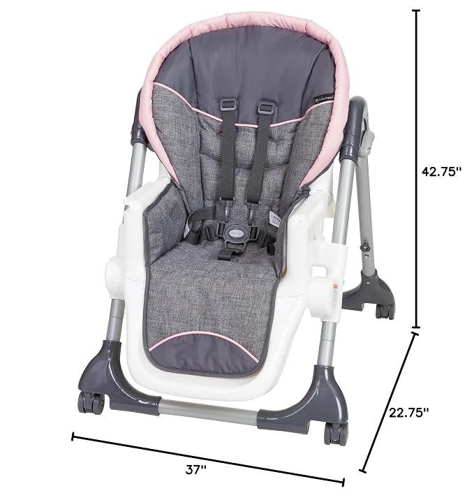 Baby Trend Dine Time 3-in-1 High Chair, Starlight Pink