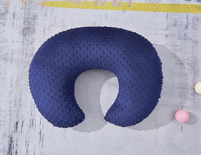 Baby Nursing Pillow Cover, Nursing Pillow Slipcovers for Breastfeeding Moms, Ultra-Soft Fit Standard Infant Nursing Pillows for Infant Newborn Baby Boy Girl (Estate Blue)