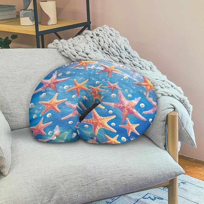 Starfish Feeding Pillow Cover Washable & Breathable Nursing Pillow Slipcovers Breastfeeding Newborn Feeding Cushion Cover Practical Gift, Best Choice for Mom Cover Only