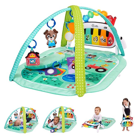 Baby Einstein Farm Explorers 4-in-1 Kickin??Tunes Musical Meadow Music & Language Discovery Gym, Ages 0 Months and Up