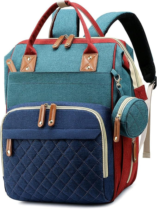Baby Diaper Bag, Diaper Backpack, Mommy Bags with Multiple Pockets – Travel-Friendly Maternity Backpack for Newborn Essentials,Waterproof, Colorful