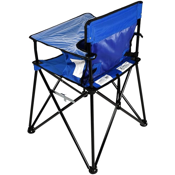 ciao! baby Portable High Chair for Travel, Fold Up High Chair with Tray, Blue
