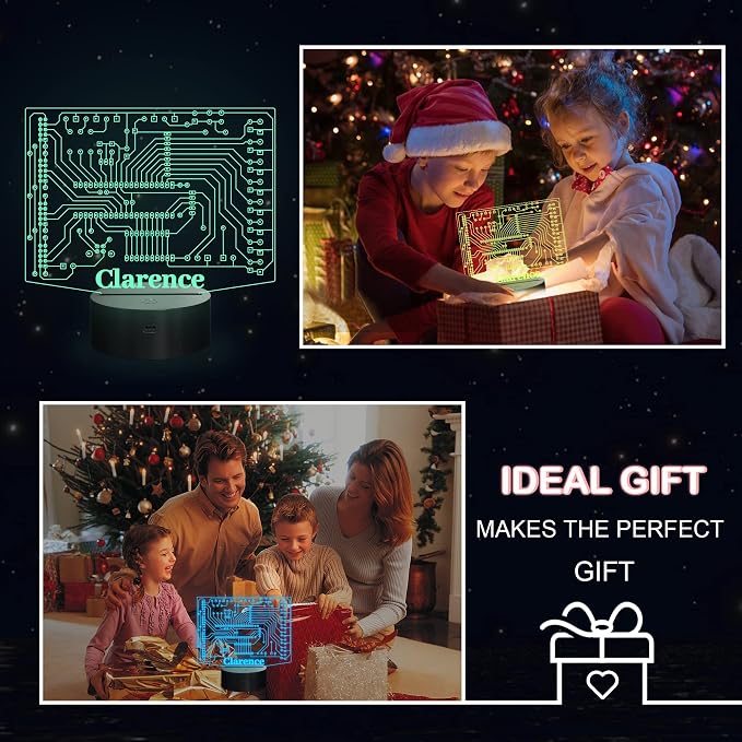 YuanDian Personalized Geeky Gifts, Computer Geekery PCB Lamp 16 Colors Changing Touch & Remote Control Night Light for Men Boys Women IT Tech Support Nerds Geek Lovers