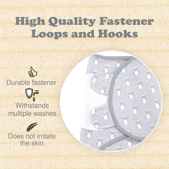 Swaddles for Newborns – 3-Pack Infant Swaddles 0-3 Months – Adjustable Newborn Swaddle Sleep Sack – Soft Organic Cotton Baby Wrap for Safe & Cozy Sleep