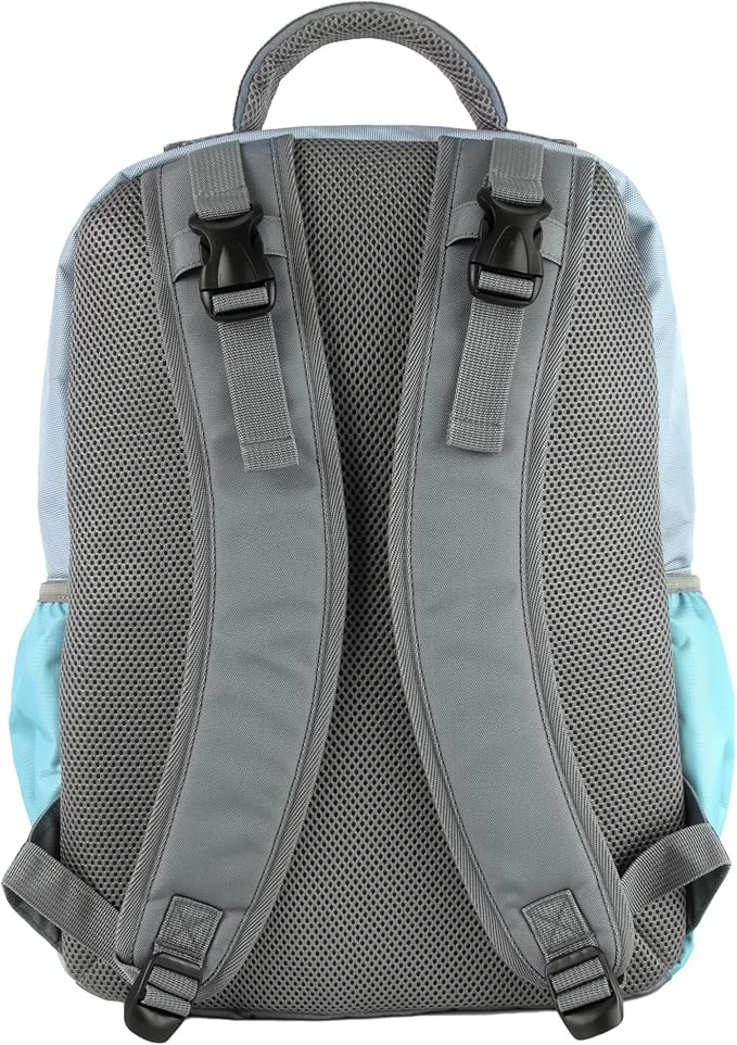 Baby Essentials Two Tone Diaper Bag Backpack with Portable Changing Pad, Stroller Straps, Insulated Bottle Pocket, 2 Pc Set (Teal)