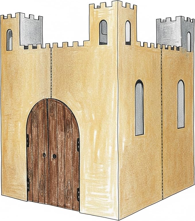 Easy Playhouse Blank Castle - Kids Art and Craft for Indoor & Outdoor Fun Color, Draw on this Blank Canvas?“Decorate and Personalize a Cardboard Fort, 32 by 32 by 43. 5 inches Made in USA Age 3 and up