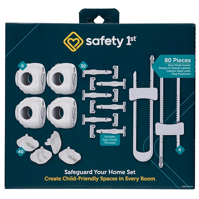 Safety 1st Home Safeguarding and Childproofing Set (80 Pcs), White