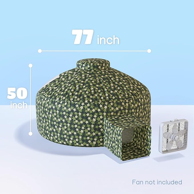 Skywin Delta Dome Air Tent for Kids with Door (77??x 50?? Builds in 30 Seconds, Toddler Tents Indoor for Imaginative Play, Spacious Kids Forts Indoor Playhouse for Boys and Girls (Fan Not Included)