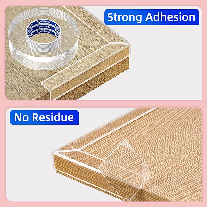 ZOMPAGO Clear Soft Corner Protectors for Furniture Strip,1.2in（W x9.84FT (L),Sharp Edge & Table Bumper,Window Edge,Wall Protector, Soft Corner Guards Safe for Proof,Table Corner Protectors in Family