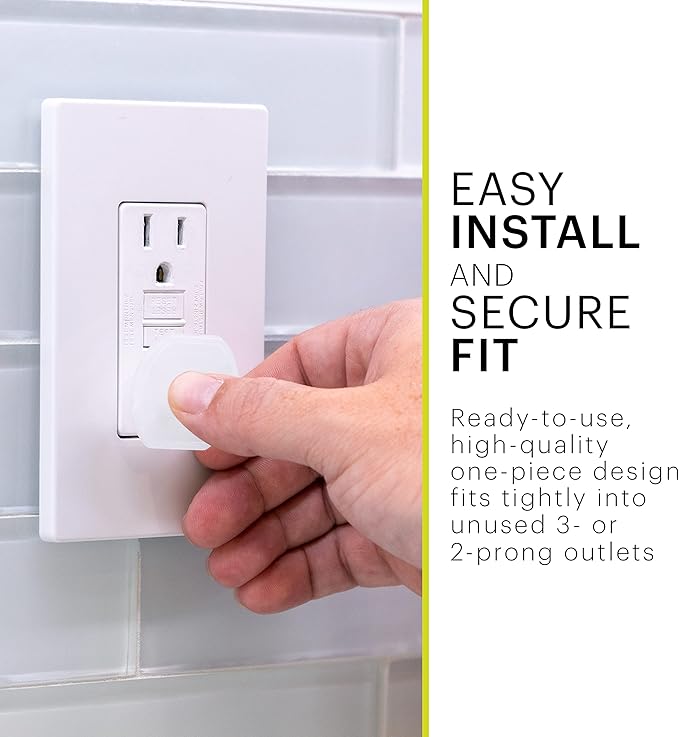 Power Gear Outlet Covers Baby Proofing Child Proof Plug Covers for Electrical Outlets Easy Install Outlet Plug Covers UL Listed Shock Prevention White 69313 120 Count