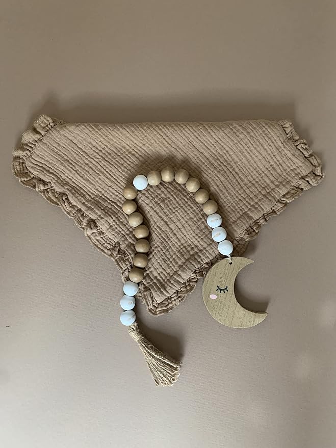Leyl&Ari Toddler Blanket and Lovey Set | 100% Organic Cotton | Ruffled Blanket (Desert Sand)