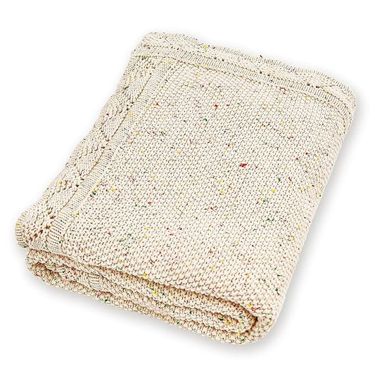 YOYI YOYI Cotton Baby Blanket Toddler Blankets Soft Warm Breathable Nursery Swaddling Blankets for Girls and Boys Receiving Blanket for Crib, Stroller, car 31x40 inches(Oatmeal Fleck)
