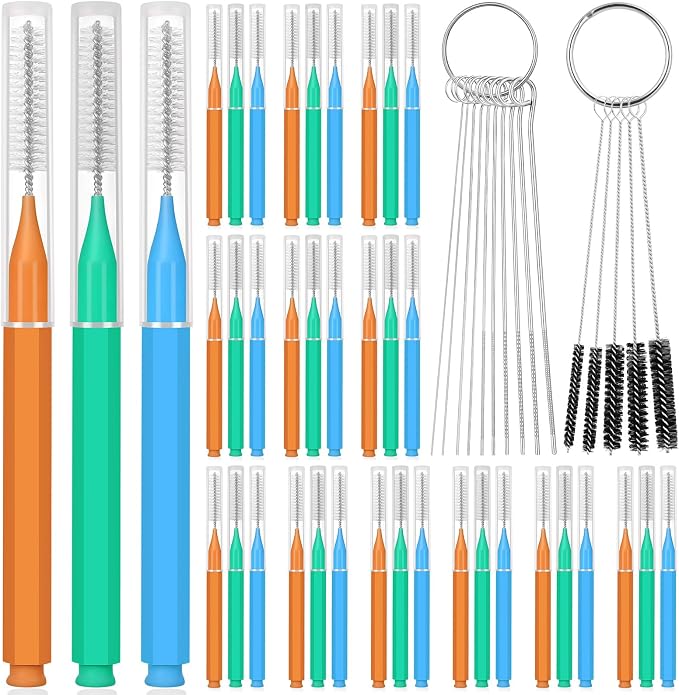 MAPVOLUT 51-in-1 Shower Head Cleaner Kit & Straw Cleaning Brushes Set - Unclog Nozzles, Holes, Stanley Cups, Sippy Bottles, Printers, Faucets - 35 Brushes, 10 Steel Picks, 5 Straw Brushes (3 Colors)