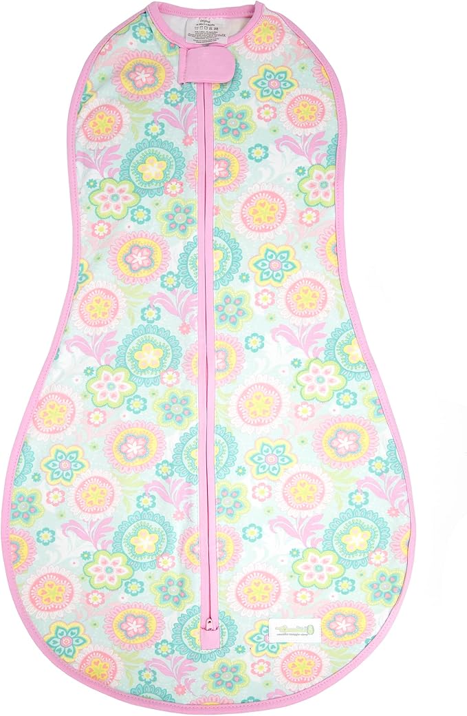 Woombie Original Baby Swaddle, Spring Fling, Big Baby 14-19 Pounds, 3-6 Months