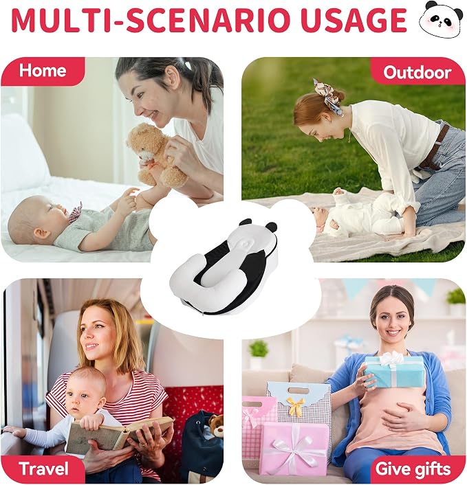 Rootling Baby Feeding Pillow, Anti Overflow Feeding Pillow for Reducing Spit-Up, Safety Nursing Pillow, Baby Lounger Reflux Wedge Breastfeeding, Removable top and Bottom