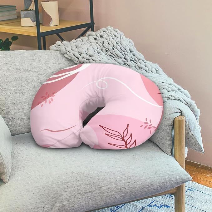 Simple Baby Nursing Pillow Cover, Ultra Soft Nursing Cover Compatible with Pillow,Washable & Breathable Nursing Slipcover，Fits The Original Support for Breastfeeding,Pink(Cover Only)