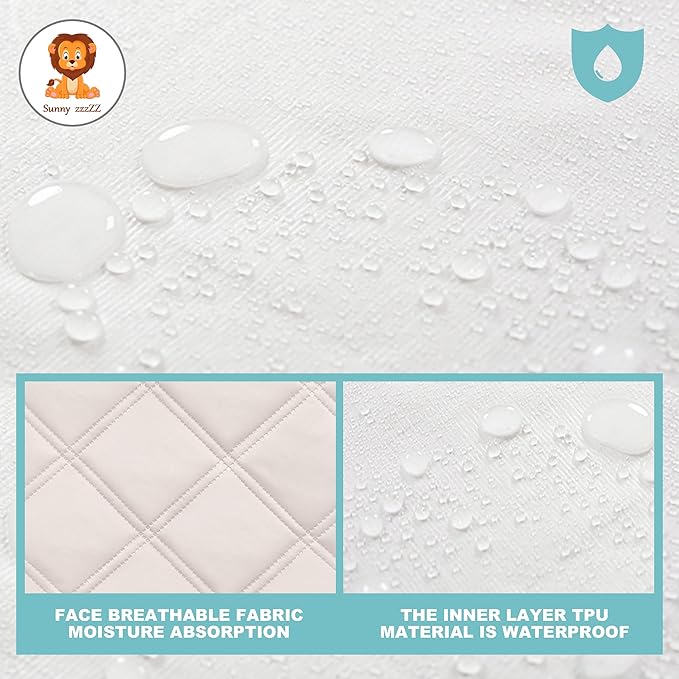 Sunny zzzZZ 6 Pack Baby Waterproof Changing Pad Liners - Quilted Thicker Ultra Soft Changing Table Cover Liners - Durable & Easy to Clean - Pink - 23" x 11"