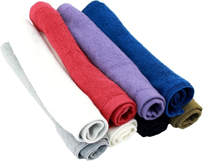 BambooMN Silky Soft Washcloth Burp Cloth Mouth Wipes - Bamboo Rayon Cotton Strength Blend - 8 Pack