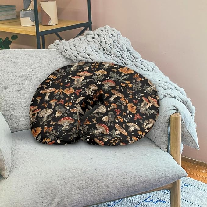 Mushroom Forest Nursing Pillow Cover for Baby Boys & Girls - Breastfeeding Moms Slipcovers Fits Original Support Pillow