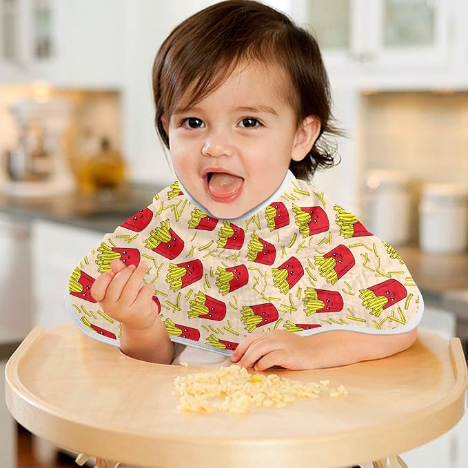 vvfelixl Muslin Burp Cloths Colorful French Fries Baby Washcloths for Baby Girl Boys 2 Pack