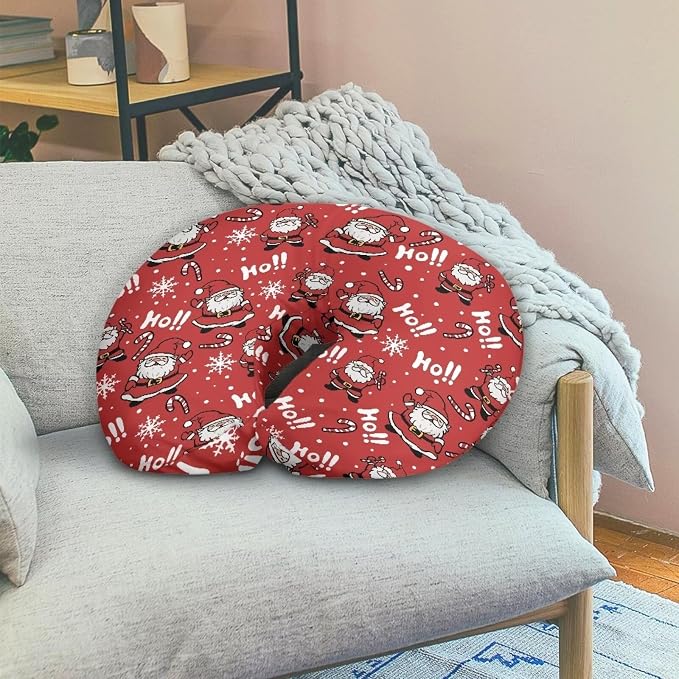 Christmas Santa Claus Candy Breast Feeding Nursing Pillow Cover Slipcover Washable Skin-Friendly Pillowcase Baby Nursing Pillow Support Cover for Girls and Boys