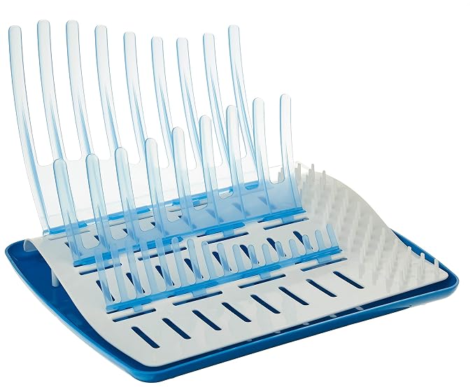 Dr. Brown's Folding Drying Rack for Bottles & Essentials + Anti-Colic Options+ Narrow Baby Bottles, 8 oz, Level 1 Slow Flow Nipple, 4 Pack