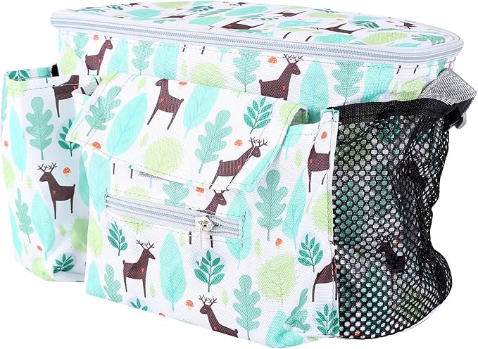 EUBUY Universal Stroller Organizer - Large Storage Bag with Cup Holders, Fits Most Baby and Pet Strollers