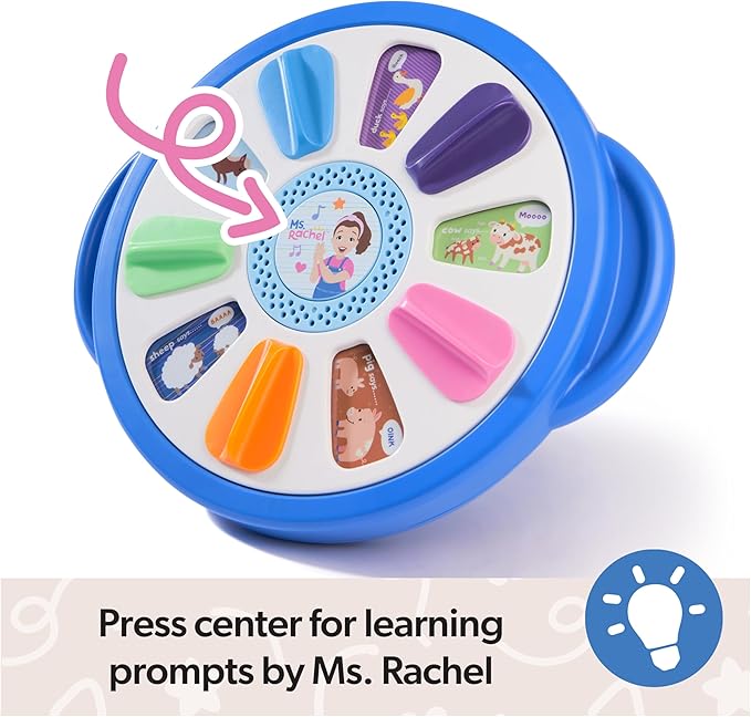 Ms. Rachel Official Spin Along Learning Wheel with 3 Learning Play Modes, Educational Toys & Toddler Toys for Girls & Boys Ages 1-3+