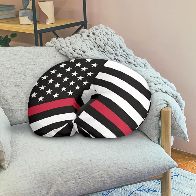Ameircan Flag Nursing Pillow Detachable Newborn Original Breastfeeding Slipcover Case and Positioner Soft Head Support Protector Cushion Essential with Hidden Zipper Easy to Use