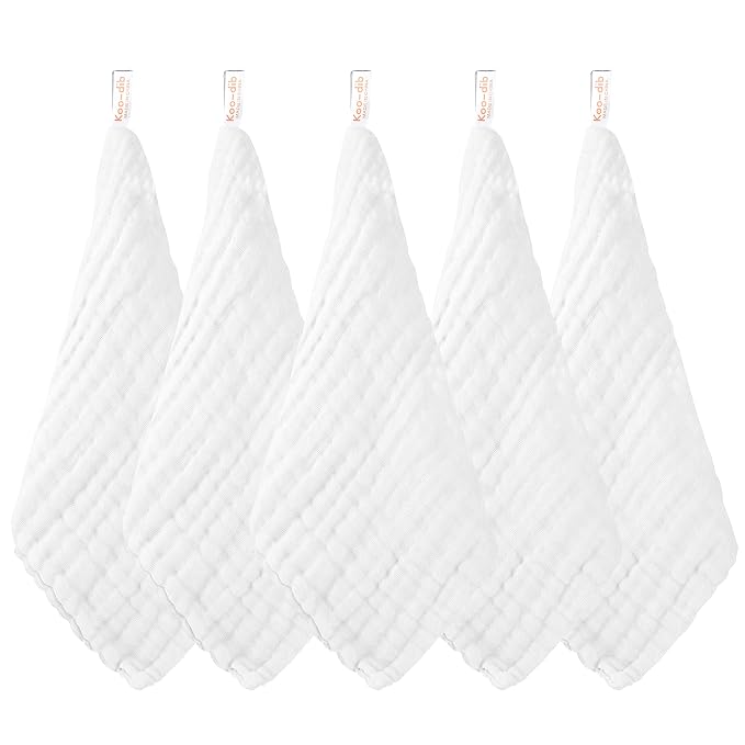 Baby Muslin Washcloths Baby Towels and Washcloths for Face Newborn Essentials Registry Baby Muslin Burp Cloths and Wash Cloths for Sensitive Skin 10 Pack 10x10 Inches