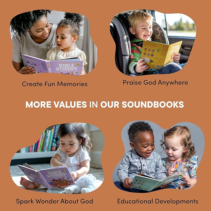 Praise The Lord Christian Sound Books for Kids - 6 Bible Songs for Toddlers ??Christian Gifts for Kids - Baby Bible for Baptism, Christening, Dedication Gifts, Sunday School, Preschool Homeschool
