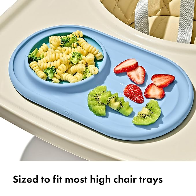 OXO Tot Textured Suction Plate & Spoons Set, Baby Led Weaning Supplies