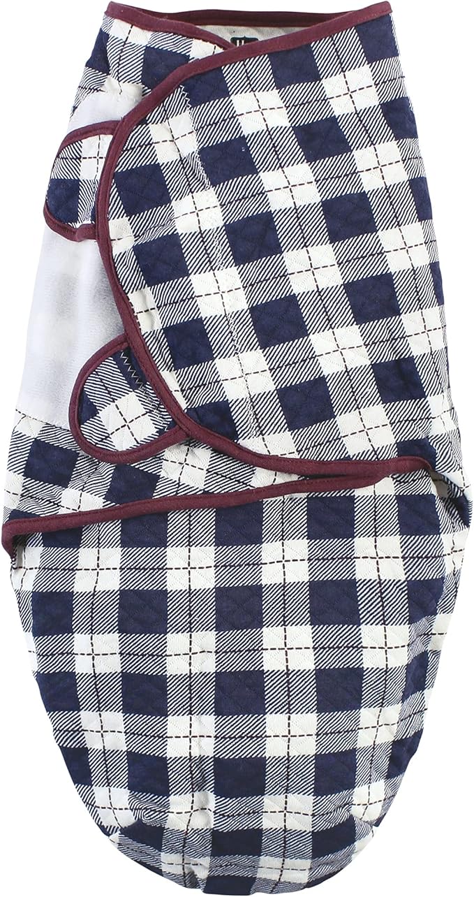 Hudson Baby Unisex Baby Quilted Cotton Swaddle Wrap 3pk, Football, 0-3 Months