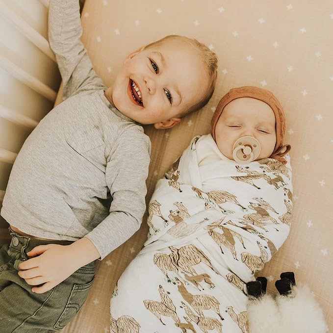 Little Unicorn Premium Cotton Swaddle Baby Blanket | Breathable Fabric | for swaddling, Play, Nursing & More (Llama Llama)