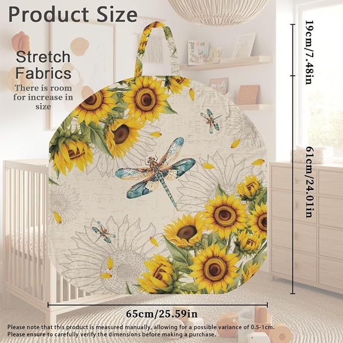 Sunflower Dragonfly Breastfeeding Pillow Cover Nursing Pillow Cover Pillow Slipcover Detachable Nursing Pillow Protective Cas Baby Feeding Supplies Soft and Cozy Cover