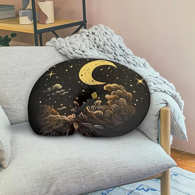 Cloud Moon Nursing Pillow Cover for Baby Boys Girls, Breathable Pillowcase Fits The Original Support for Breastfeeding Bottle Feeding for Baby Boys and Girls