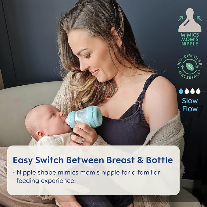 MAM Easy Start Anti-Colic Baby Bottle & Pacifier Set, 5 Self Sterilizing Bottles (3X 5oz, 2X 9oz) & 3 Original Pacifiers 0??6 Months + Extra Nipples, Newborn Feeding Gift Set