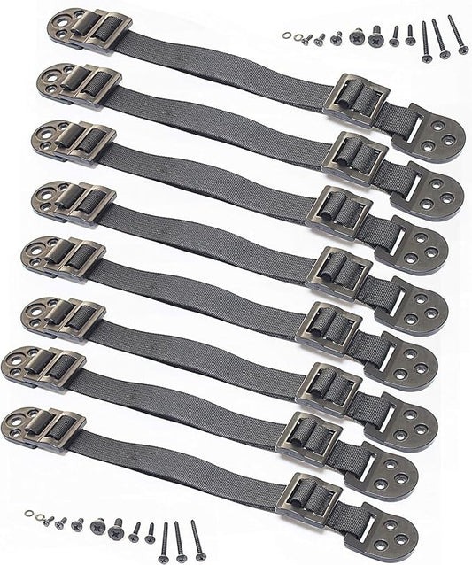 Boxiki kids Furniture Straps - Anti Tip Strap for Baby Proofing & Child Safety - 8 Pack of Adjustable Wall Straps and TV Straps - Fixings to Anchor Shelves & Cabinets(Black)