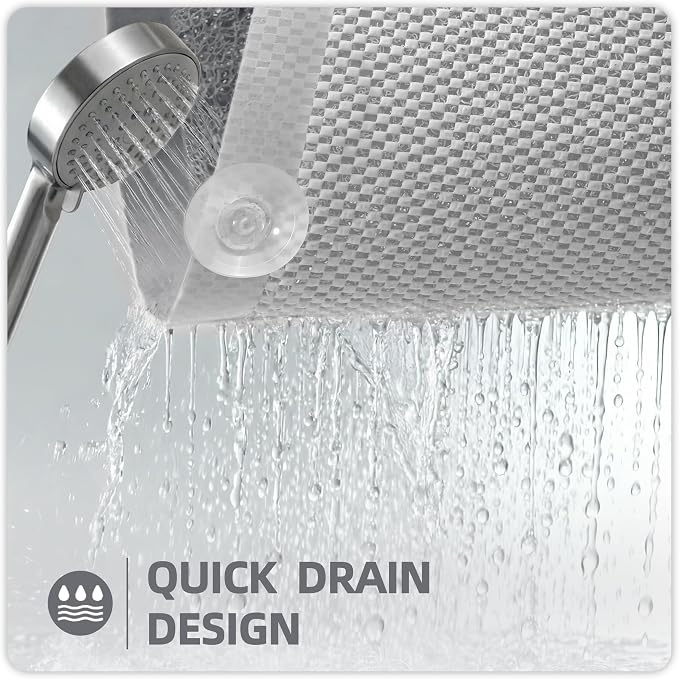 Upgraded Non Slip Shower Mat,Anti Slip Bathtub Mat with Suction Cups,Scrubber Mats,Easy to Clean,Quick Drying,Loofah Bath Mat for Tub,Shower,Bathroom.24''x24''